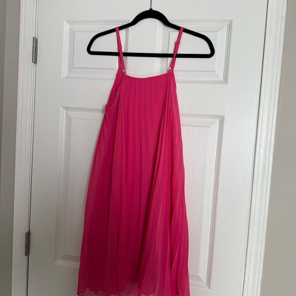 Charming Charlie Pink Pleated Midi Dress - Picture 3 of 4